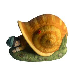 VTG 1986 Franklin Mint Tom‎ Thumb Snail Maggie Murphy Porcelain Decor Figure